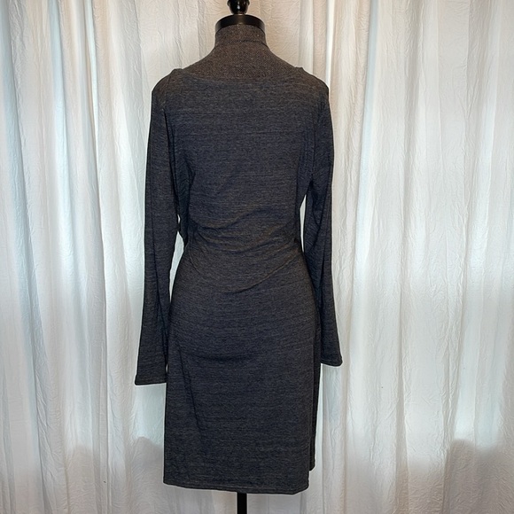 Treasure & Bond Gray Long Sleeve Ruched Side Dress Size 1X - Picture 7 of 7